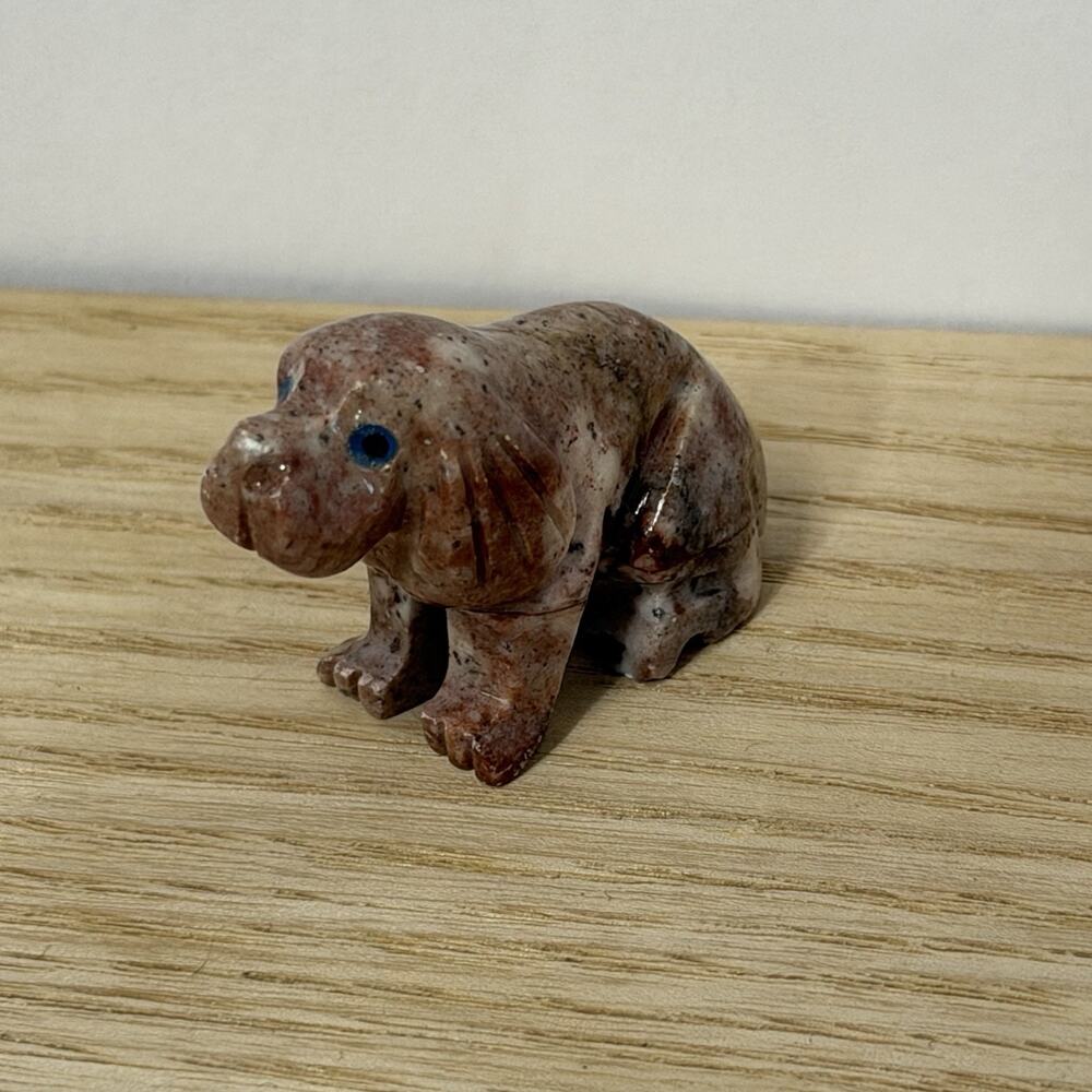 Miniature Animals StoneCarved Soapstone Figurine Shark Stingray Dogs Whale - Picture 5 of 6